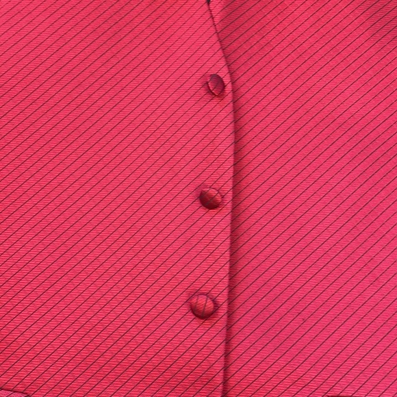 Red Geometric Tuxedo Vest and Bow Tie great condition - Picture 3 of 3